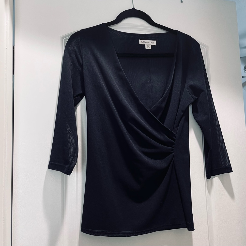 Coldwater Creek V Neck Blouse